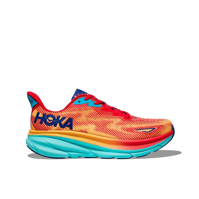 Hoka Clifton 9 Women’s Sneakers – Red/Orange