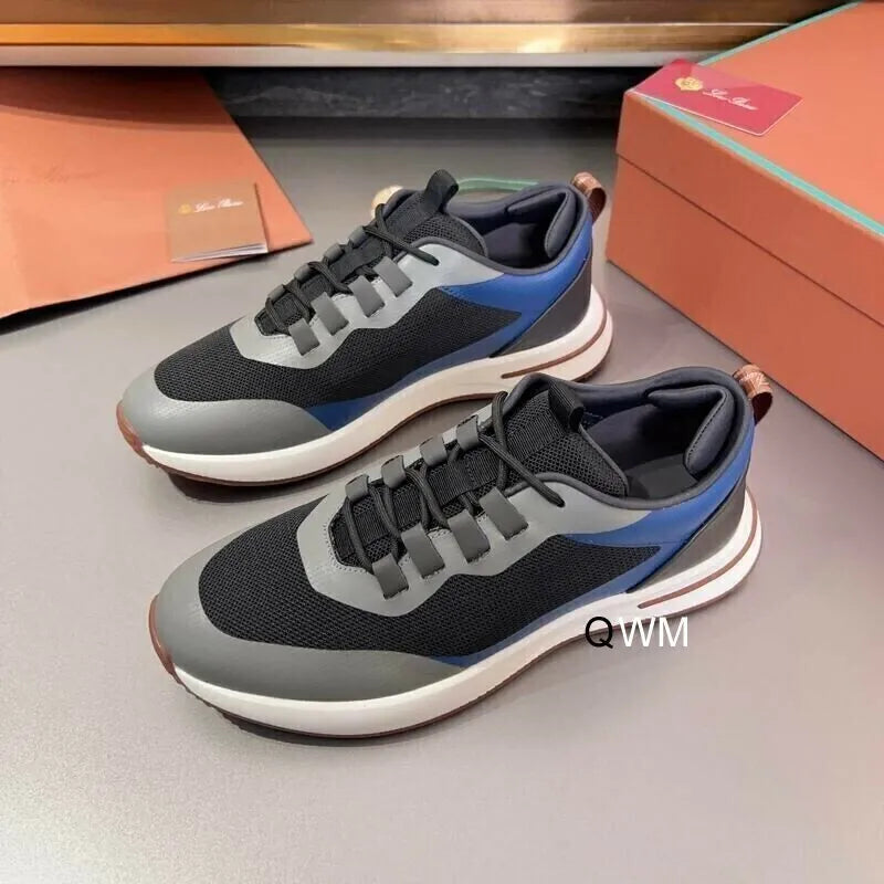 Loro Piana 360 Flexy Walk Sneakers – Grey & Blue