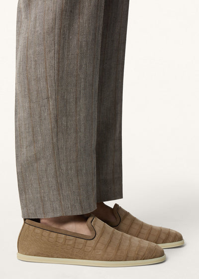 Loro Piana Venice Walk Loafers Alligator Leather