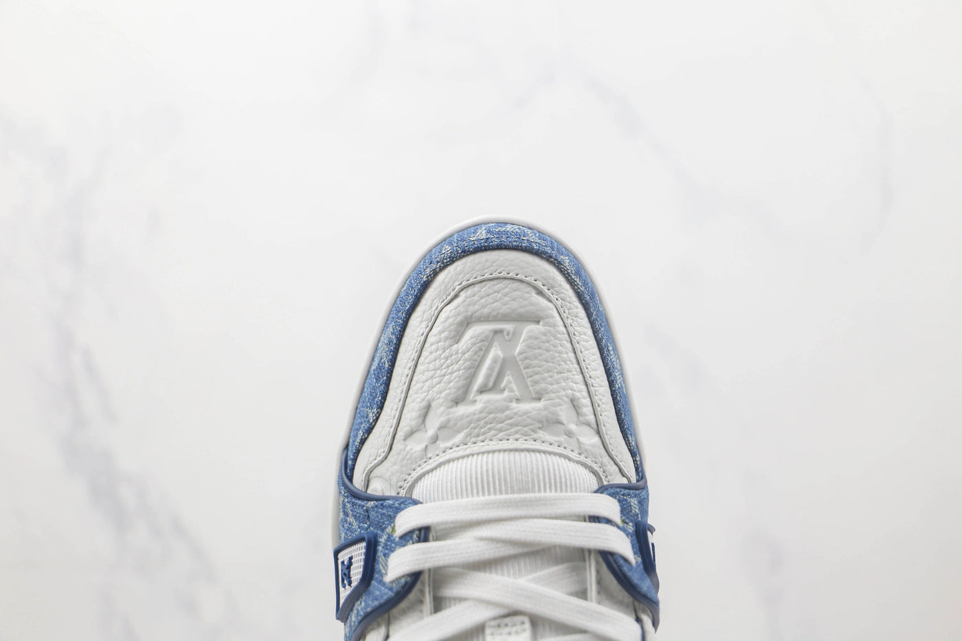 Louis Vuitton LV Trainer Monogram Denim White Blue