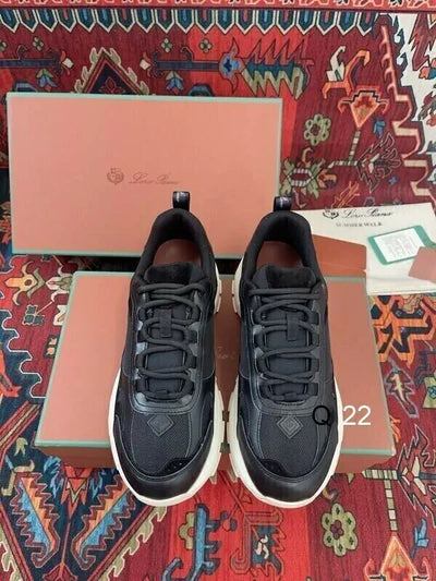 Loro Piana 360 Flex Walk Sneakers – Black