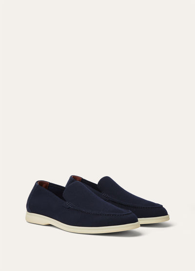 Loro Piana Summer Walk The Gift of Kings Loafers - Navy Blue
