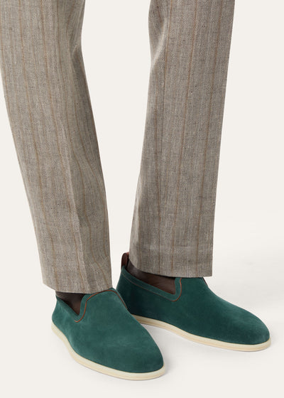 Loro Piana Venice Walk Loafers - Conifer