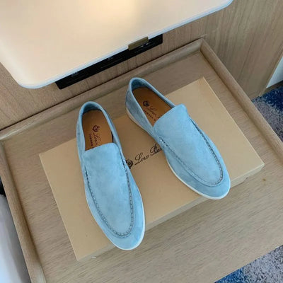 Loro Piana Summer Walk Loafers – Sky Blue Suede