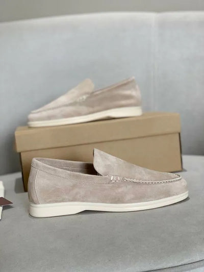 Loro Piana Summer Walk Loafers – Beige Suede