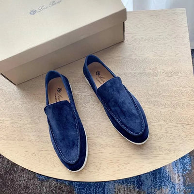 Loro Piana Summer Walk Loafers – Suede Navy