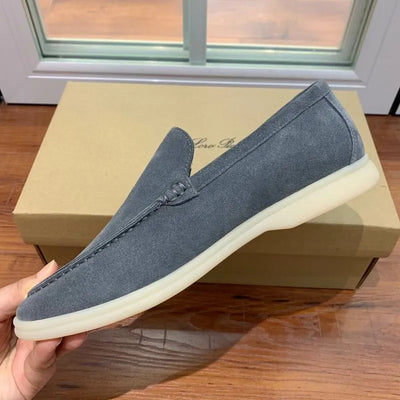 Loro Piana Summer Walk Loafers – Grey Suede