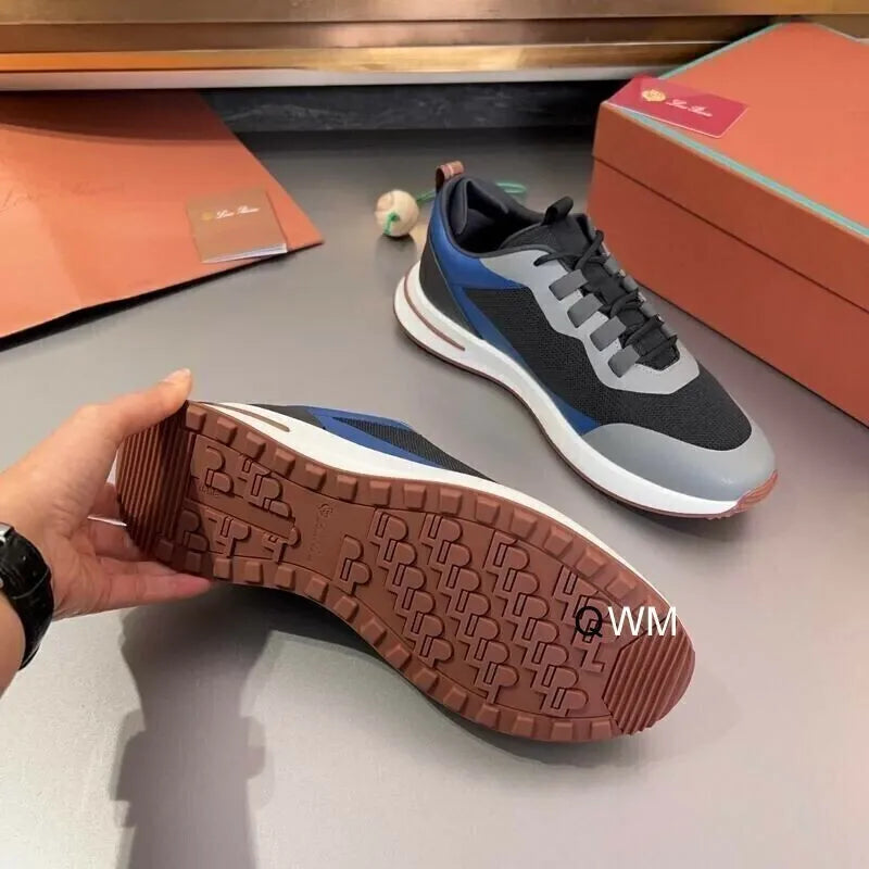 Loro Piana 360 Flexy Walk Sneakers – Grey & Blue