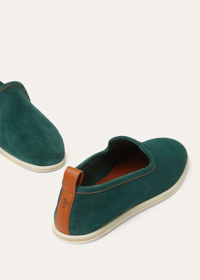 Loro Piana Venice Walk Loafers - Conifer