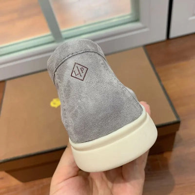 Loro Piana Summer Walk Loafers – Grey Suede (Metal Detail)