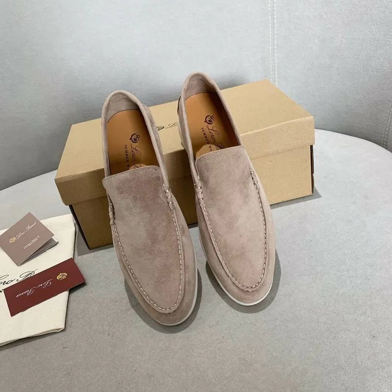 Loro Piana Summer Walk Loafers – Beige Suede