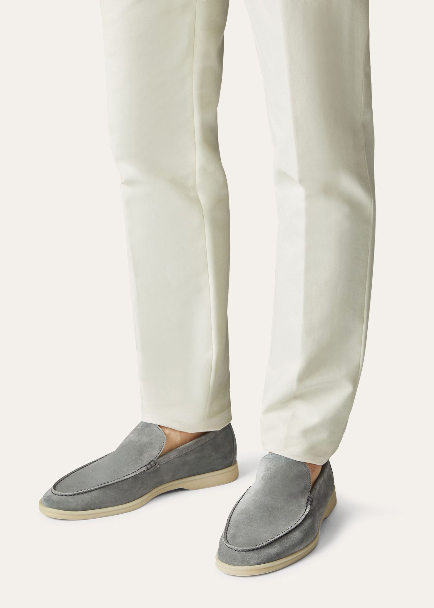 Loro Piana Summer Walk Loafer - Gull Gray