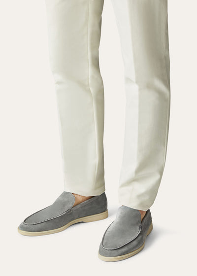 Loro Piana Summer Walk Loafer - Gull Gray