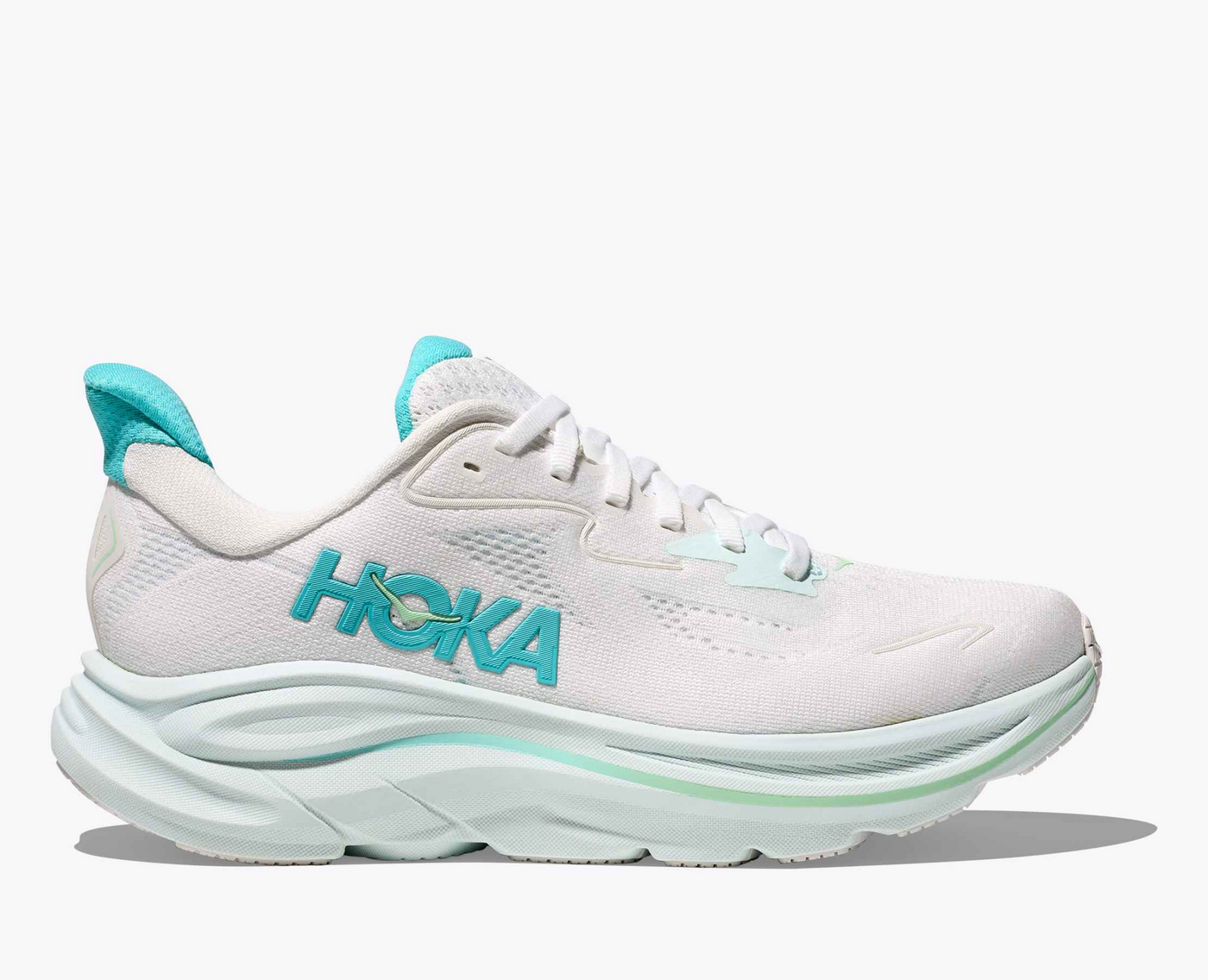 Hoka Clifton 10 - White/Cielo blue