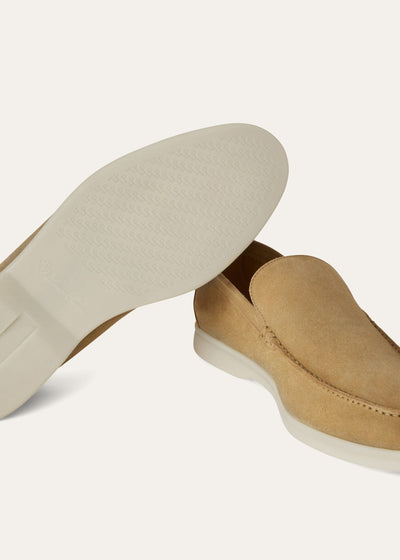 Loro Piana Summer Walk Loafer - Light Wood Smoke