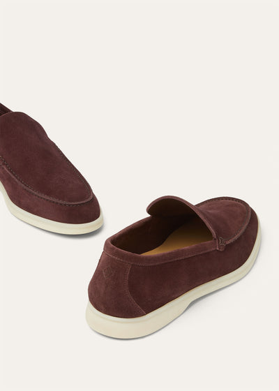 Loro Piana Summer Walk Loafer - Very Dark Maroon