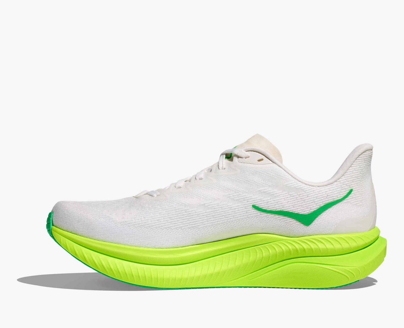 Hoka Mach 6 – White/neon lime
