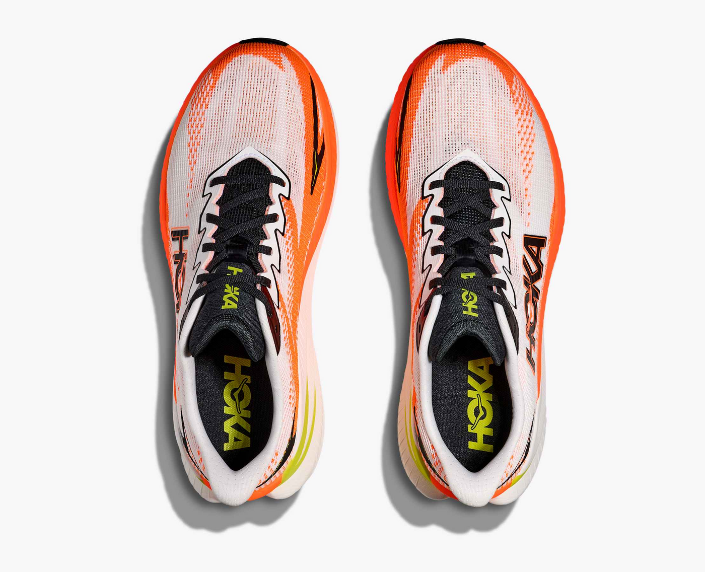 Hoka Mach X 3 - White/Neon tangerine