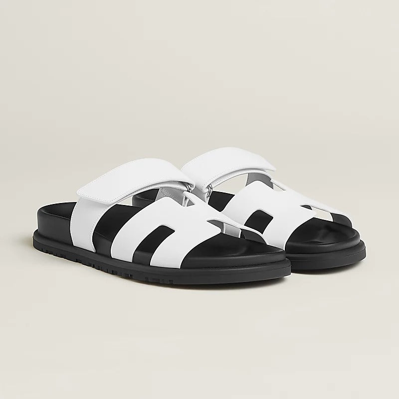 Hermès Chypre Leather Sandal – White