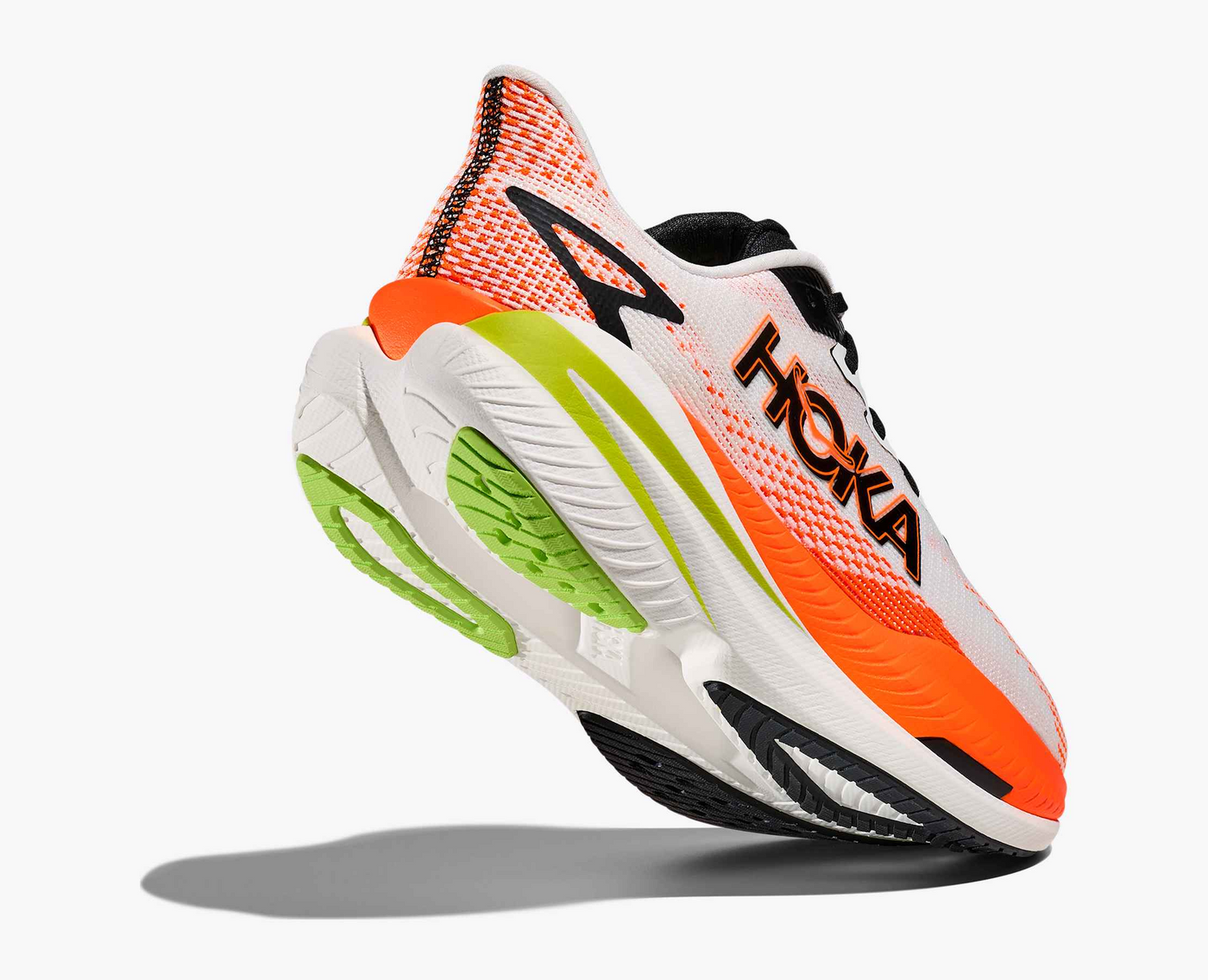 Hoka Mach X 3 - White/Neon tangerine