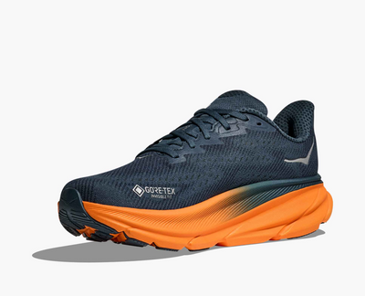 Hoka Clifton 9 GORE TEX - Stormy skies/Orange zest