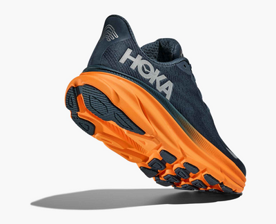 Hoka Clifton 9 GORE TEX - Stormy skies/Orange zest