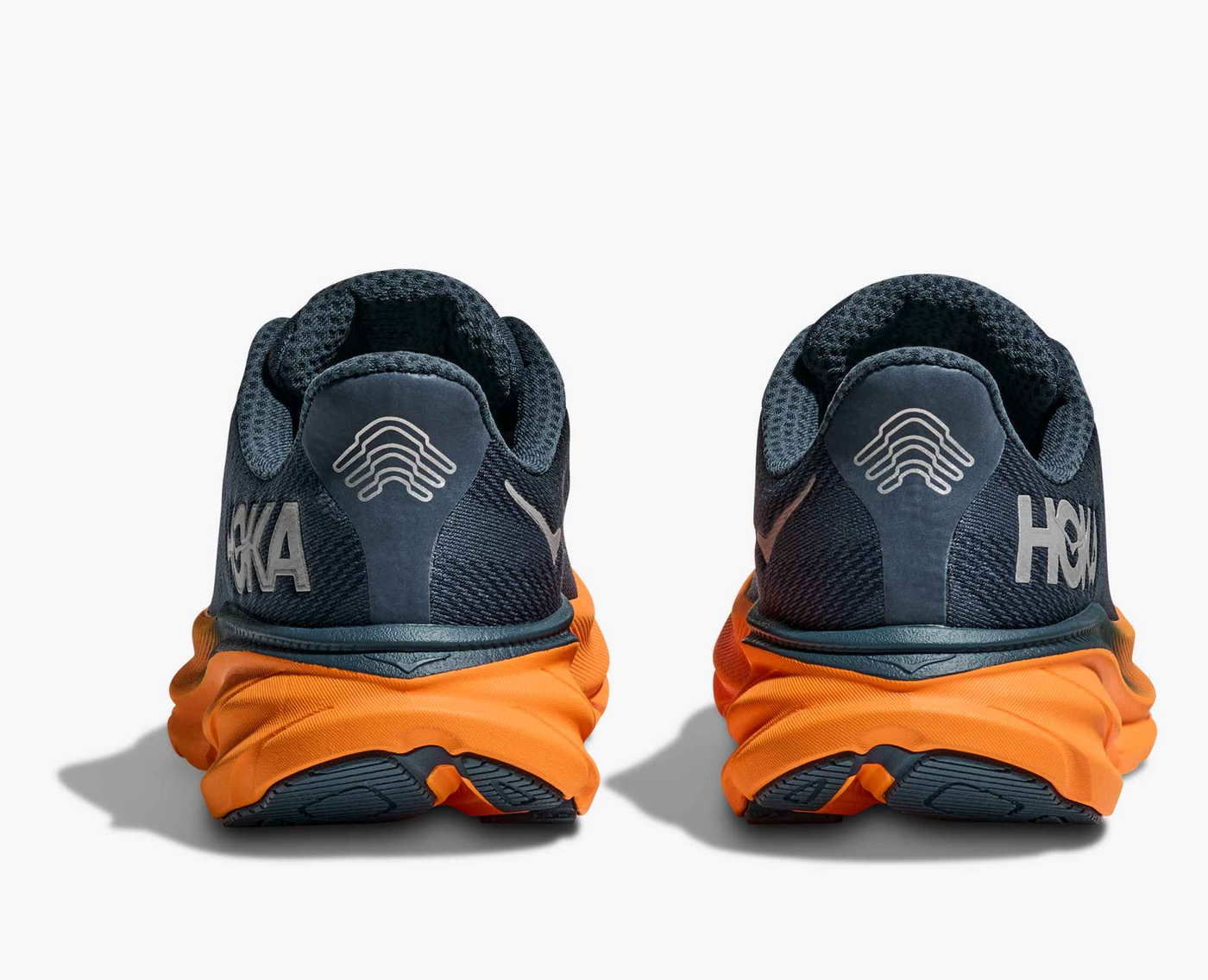 Hoka Clifton 9 GORE TEX - Stormy skies/Orange zest
