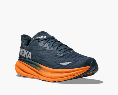 Hoka Clifton 9 GORE TEX - Stormy skies/Orange zest