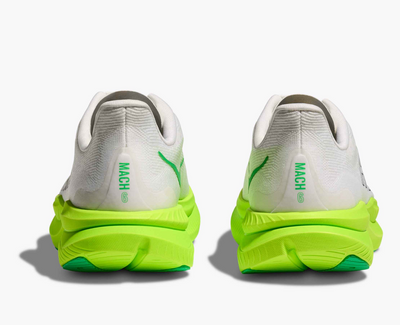 Hoka Mach 6 – White/neon lime