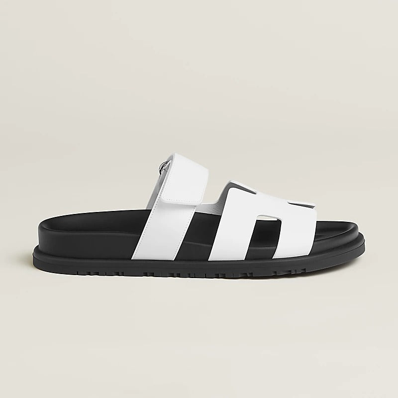 Hermès Chypre Leather Sandal – White