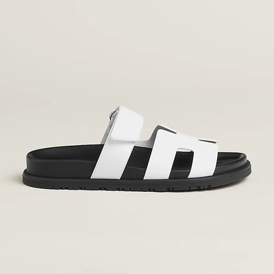 Hermès Chypre Leather Sandal – White