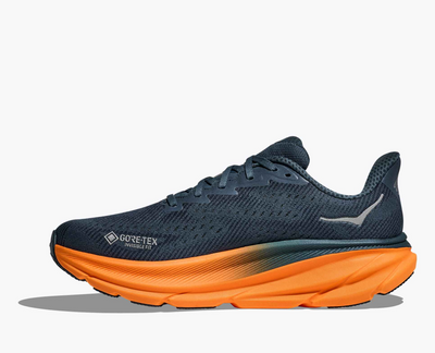Hoka Clifton 9 GORE TEX - Stormy skies/Orange zest