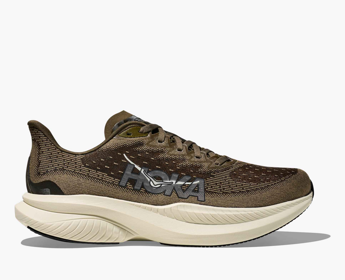 Hoka Mach 6 – Antique Olive/Truffle salt