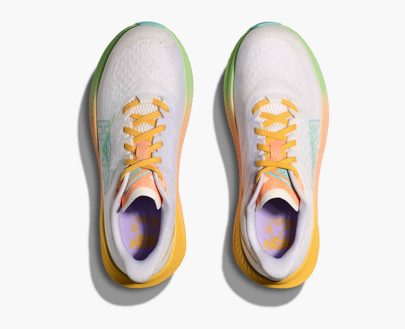 Hoka Mach 6 – White/Yellow Multi