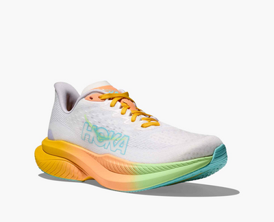 Hoka Mach 6 – White/Yellow Multi