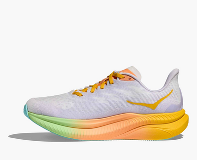 Hoka Mach 6 – White/Yellow Multi