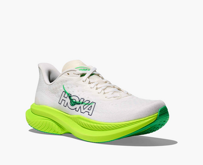 Hoka Mach 6 – White/neon lime