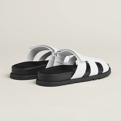 Hermès Chypre Leather Sandal – White