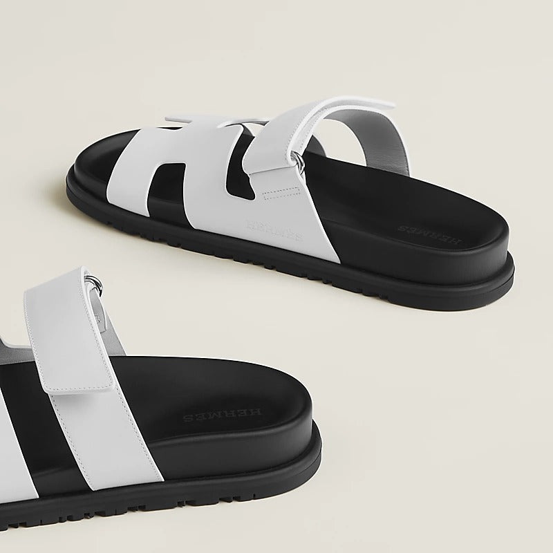 Hermès Chypre Leather Sandal – White