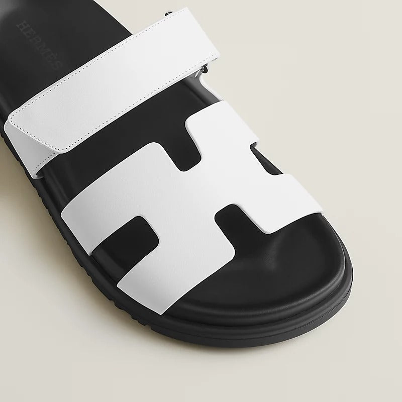 Hermès Chypre Leather Sandal – White