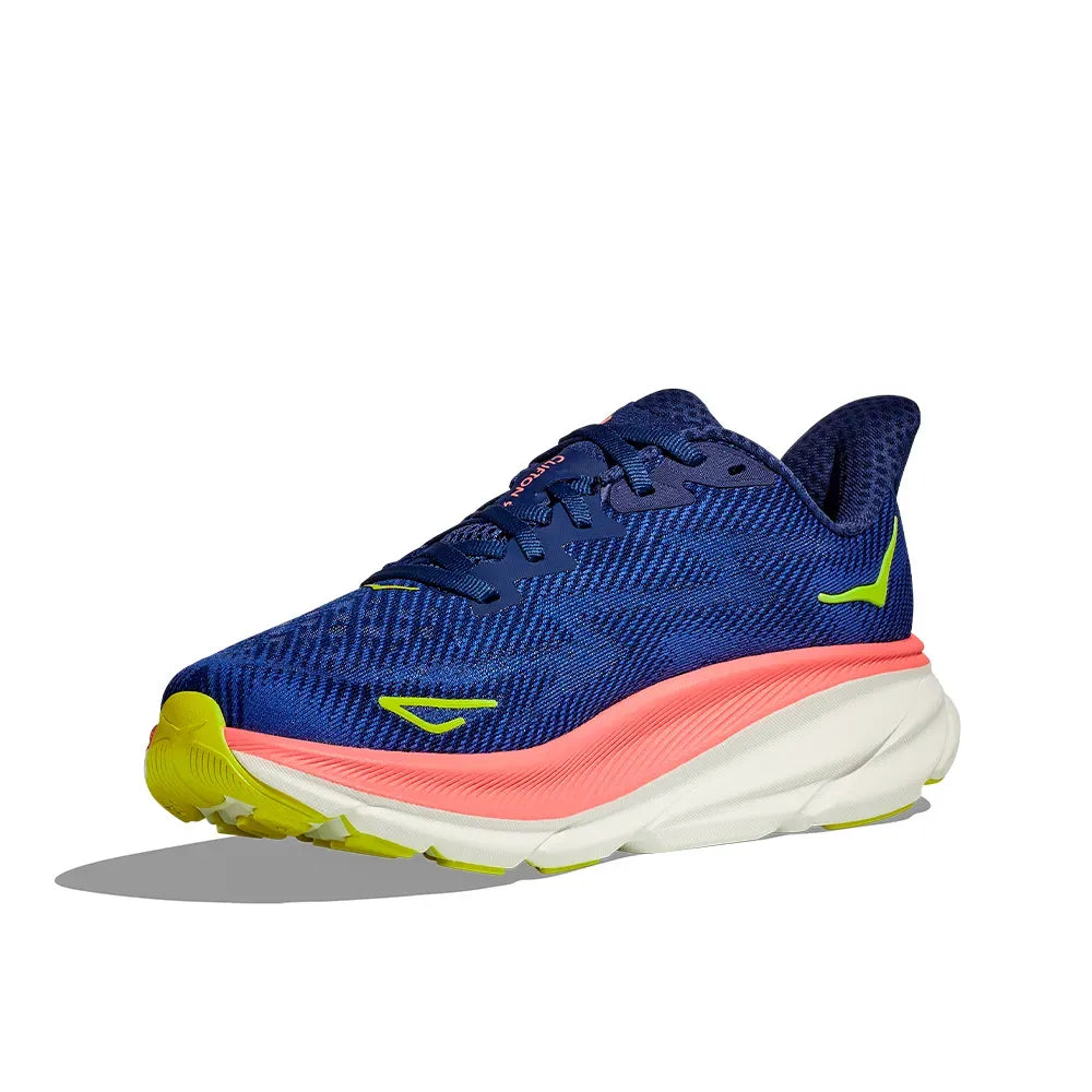 Hoka Clifton 9 Women’s Sneakers – Navy/Coral