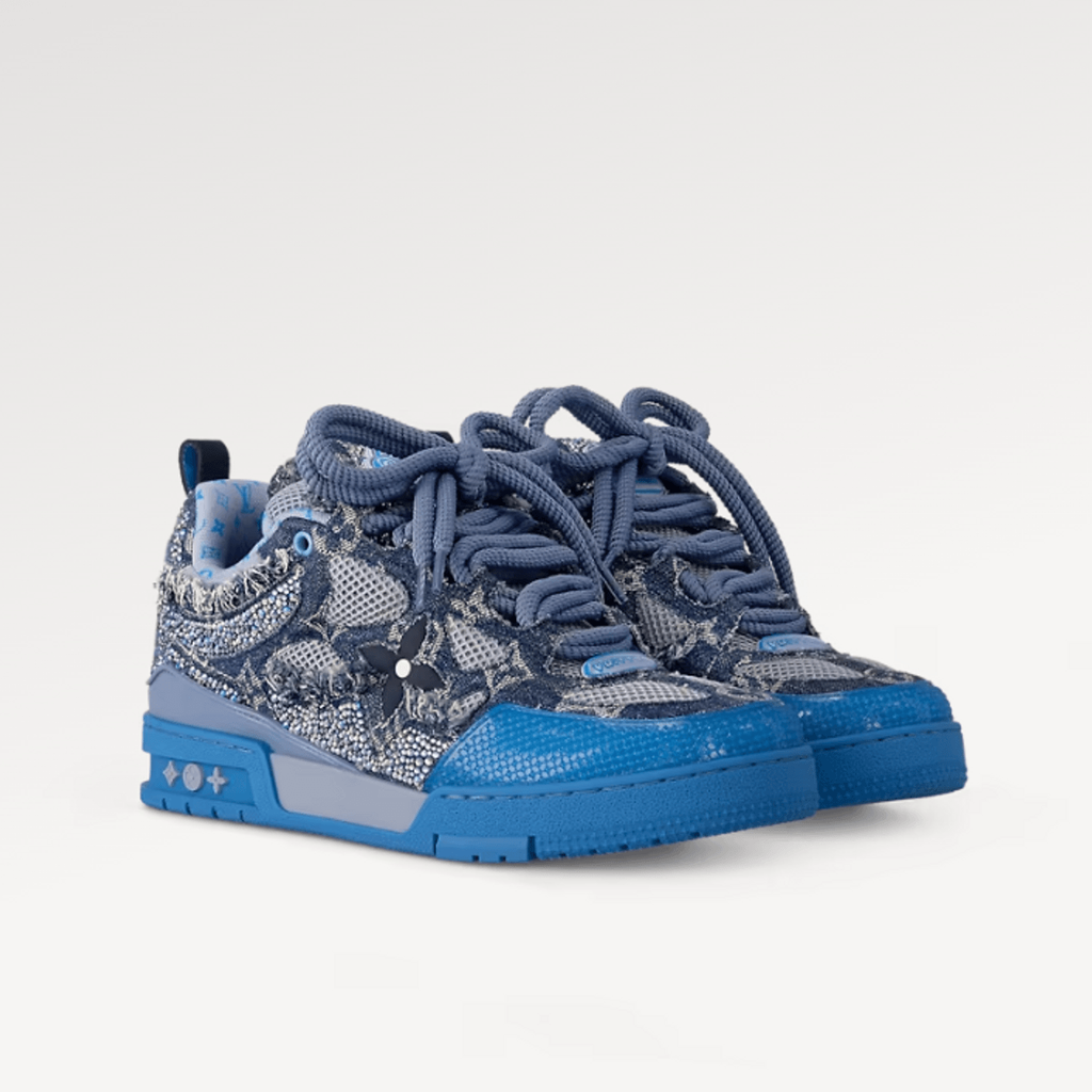 Louis Vuitton Skate Sneaker Blue Swarovski Monogram
