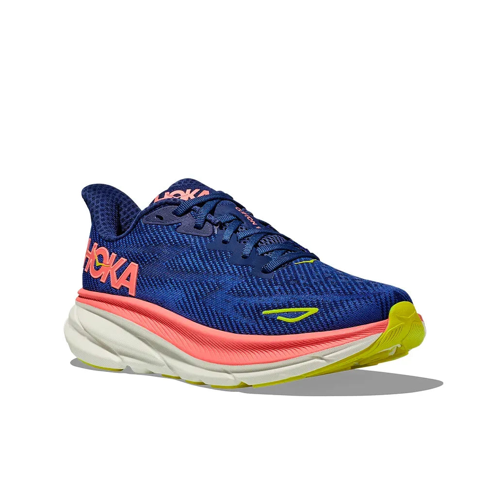 Hoka Clifton 9 Women’s Sneakers – Navy/Coral
