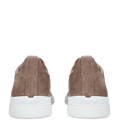 Zegna Triple Stitch Suede Sneakers