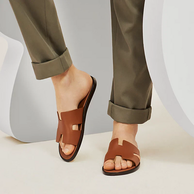 Hermes Izmir Caramel Sandals