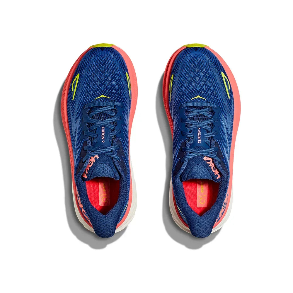 Hoka Clifton 9 Women’s Sneakers – Navy/Coral