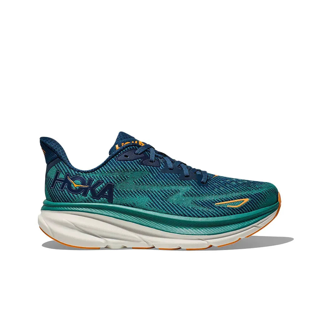 Hoka Clifton 9 Men’s Sneakers – Teal/Navy
