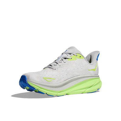 Hoka Clifton 9 Men’s Sneakers – White/Neon Green