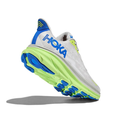 Hoka Clifton 9 Men’s Sneakers – White/Neon Green