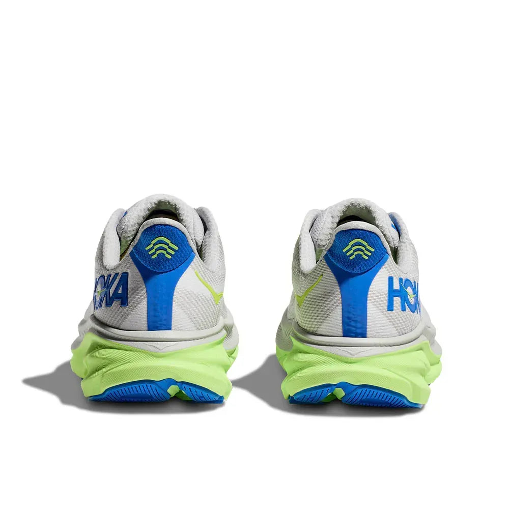 Hoka Clifton 9 Men’s Sneakers – White/Neon Green